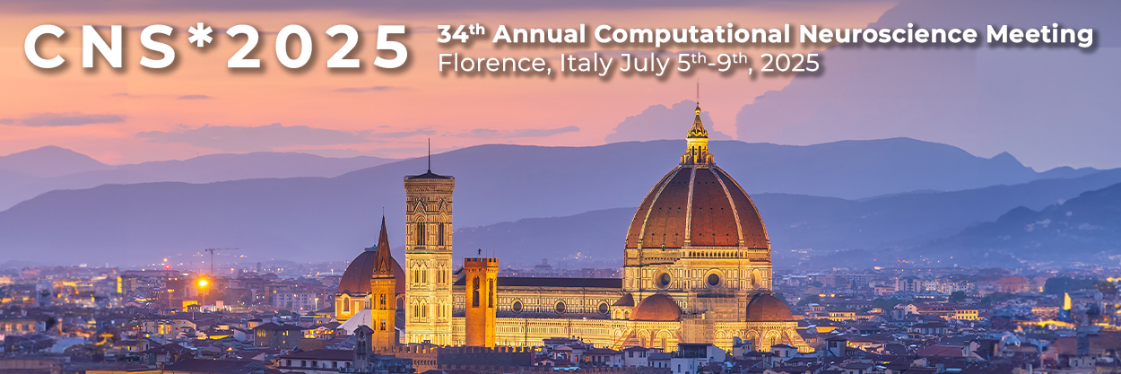 CNS*2025 banner showing a Florence skyline